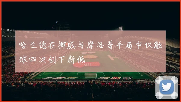 哈兰德在挪威与摩洛哥平局中仅触球四次创下新低